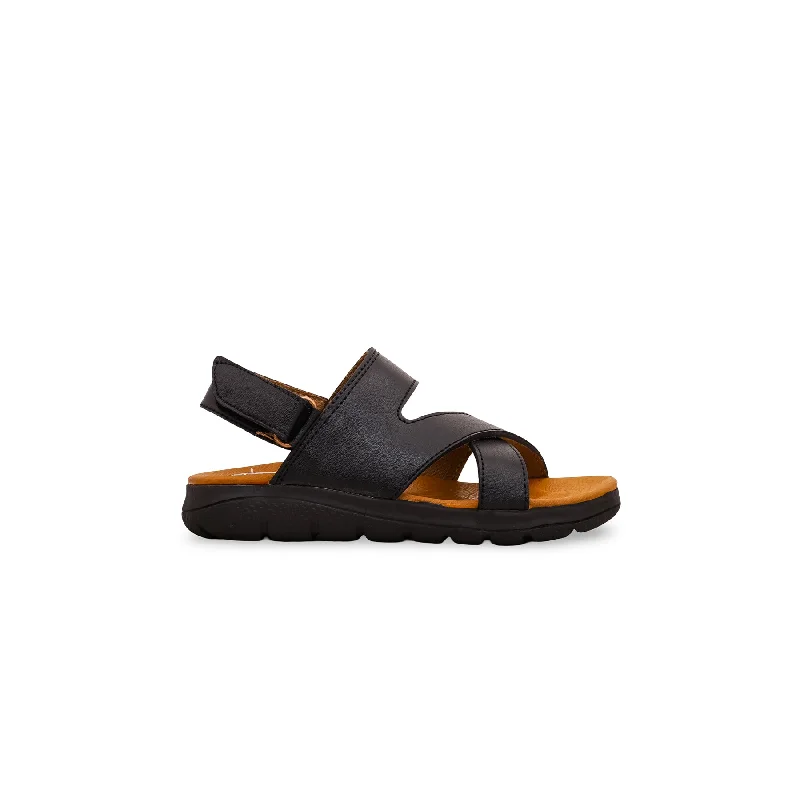 Boys Black Formal Sandal KD9579