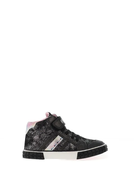 Pablosky Girls 974310 High Top Trainer, Black