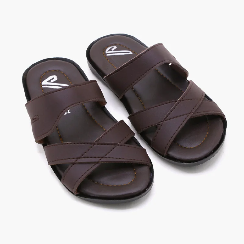 Boys Slipper - Brown