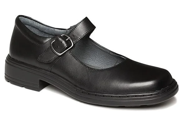 Clarks Intrigue Junior Girls Black Leather School Shoes