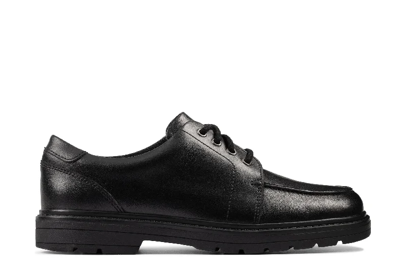 Clarks Loxham Pace Y Black Leather