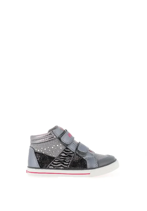 Pablosky Girls Embellished High Top Trainer, Silver