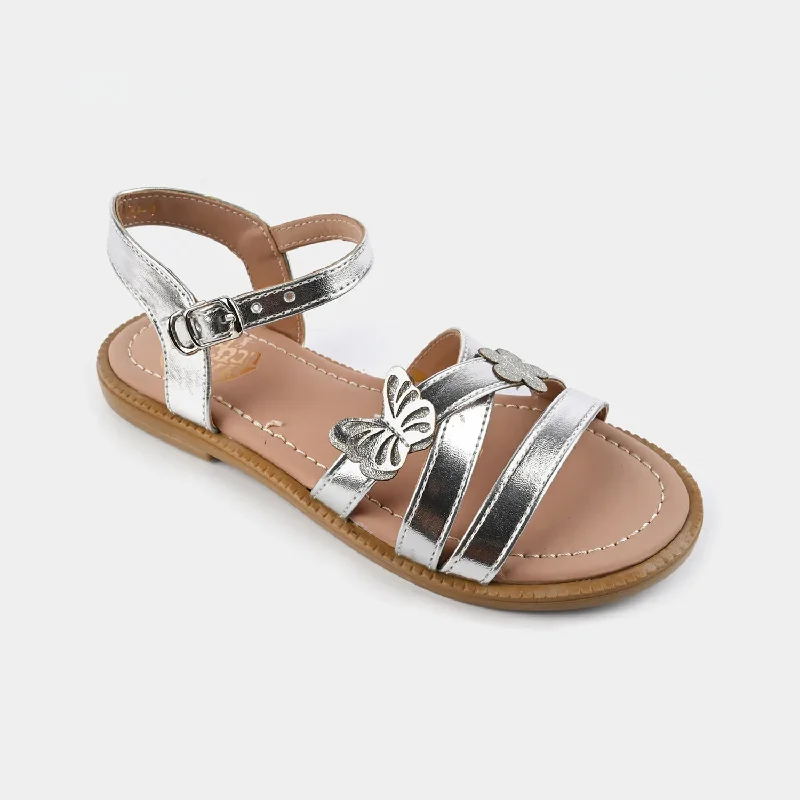 Girls Sandal 0499-1-SILVER