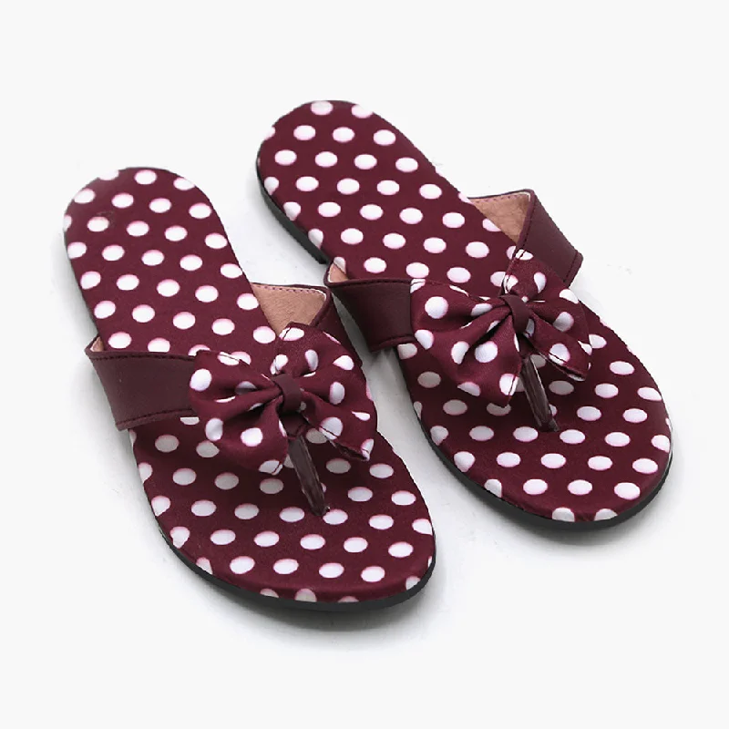 Girls Slipper - Maroon