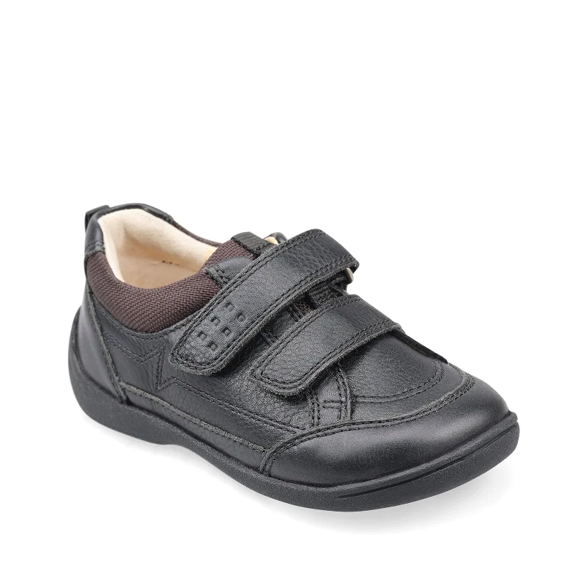 Start-Rite Zig Zag Velcro School Shoes | Black