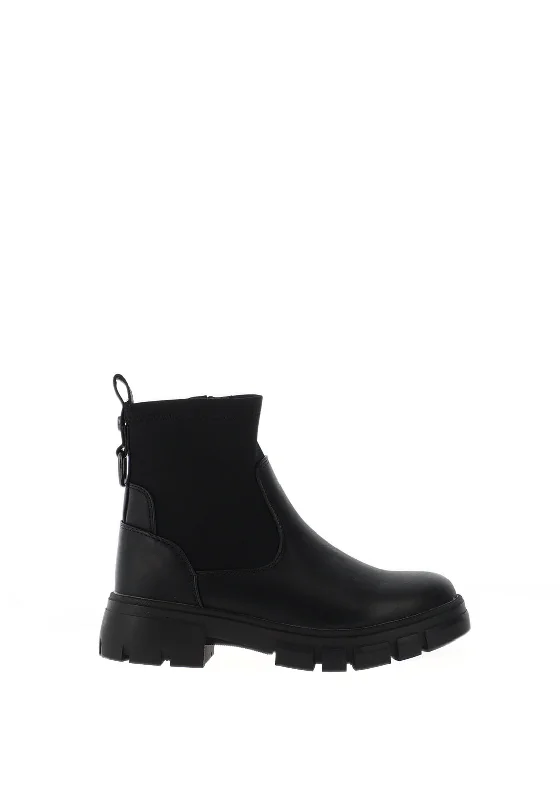 Xti Girls Vegan Leather Chelsea Boots, Black