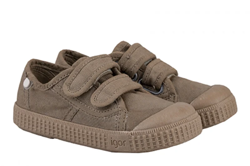 Igor Girl's and Boy's Berri V MC Shoes - Taupe