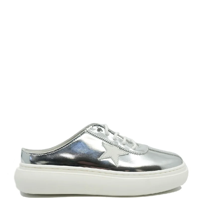 MAA Silver Mirror Mule Sneaker