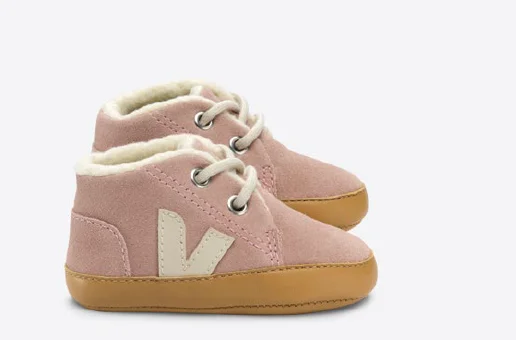 Veja Rose Fur Lines Soft Sole