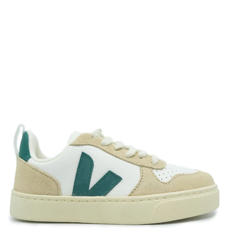 Veja White and Green Brittany Sneaker